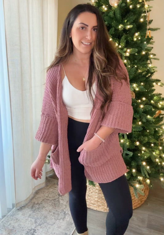 Misty Mauve Cardigan