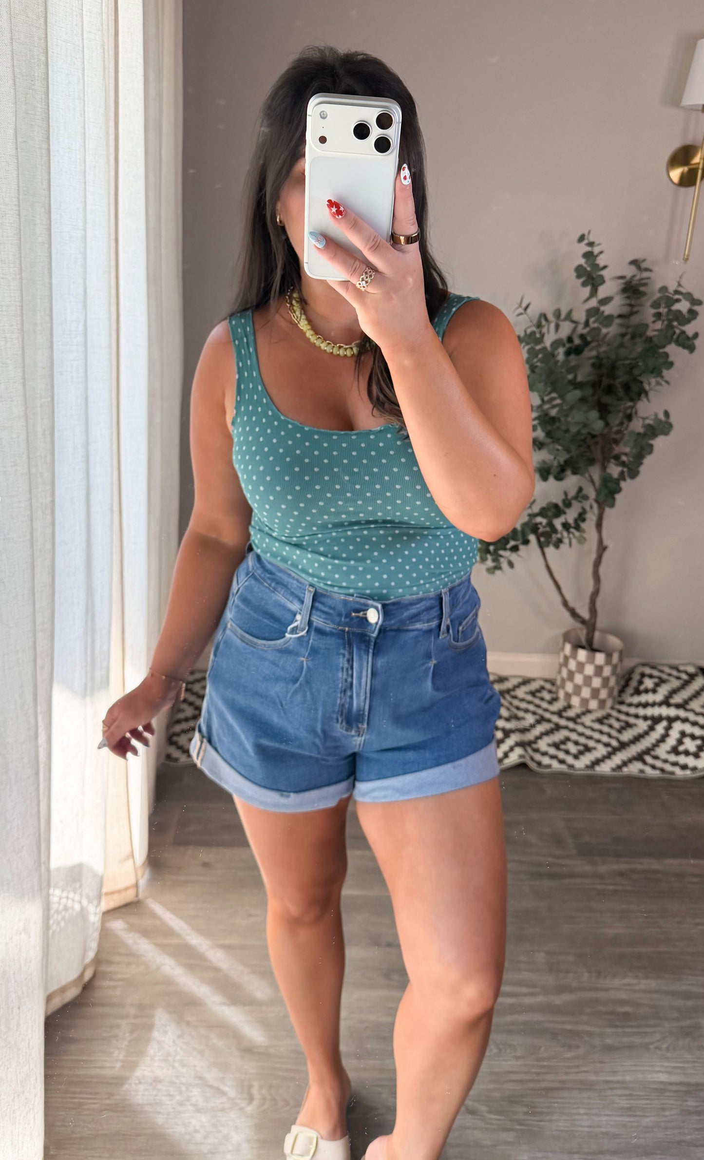 Signature Dottie Tank in Teal