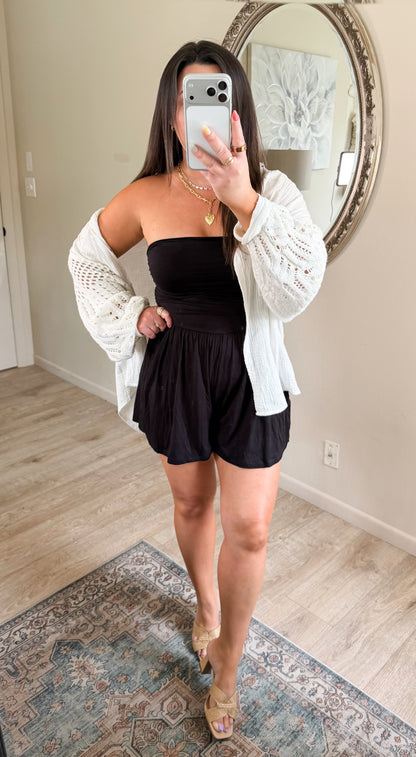 On The Go Romper in Black