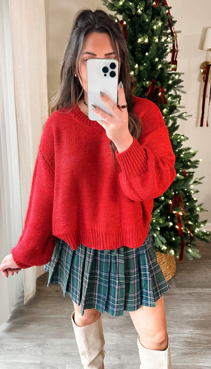 Sunday Stroll Sweater in Red