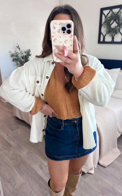 Lorelai Waffle Knit in Cream