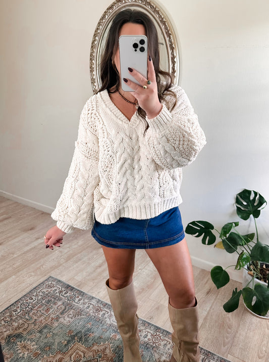 The Willow Sweater in Cream
