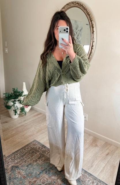 The Heirloom Knit Cardigan in Green