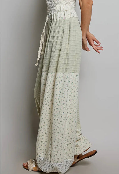 Petal Patch Pants in Sage