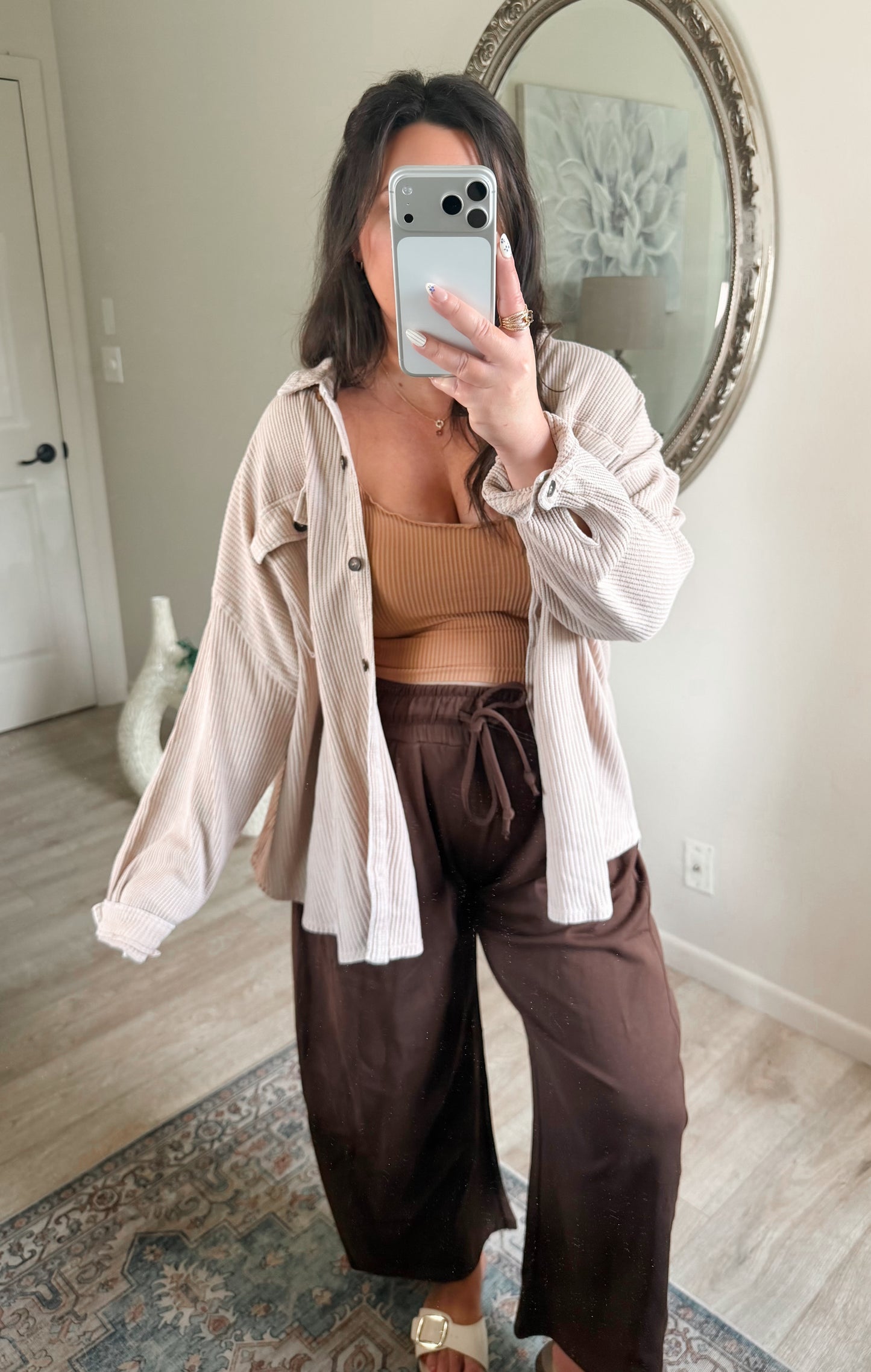 Lorelai Waffle Knit in Taupe