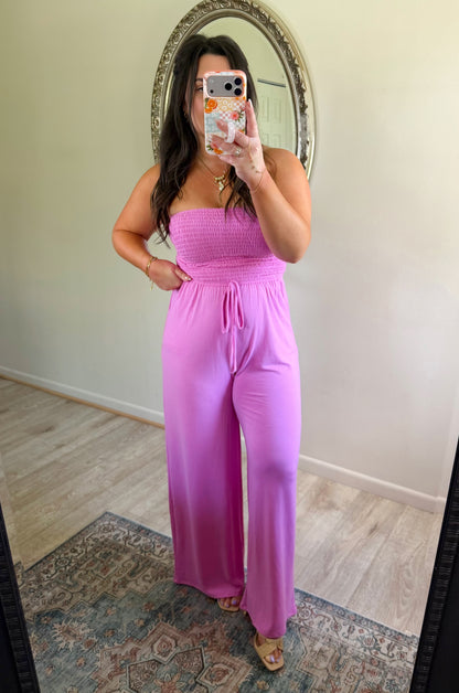 On The Go Jumpsuit in Magenta