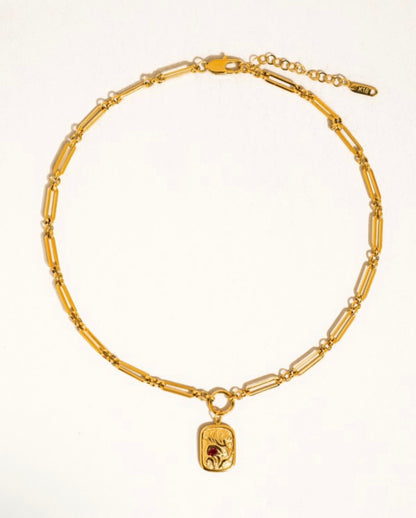 Crimson Pendant Necklace