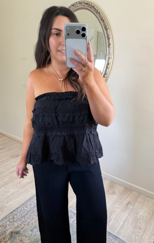 Wrapped in Ruffles Tube Top