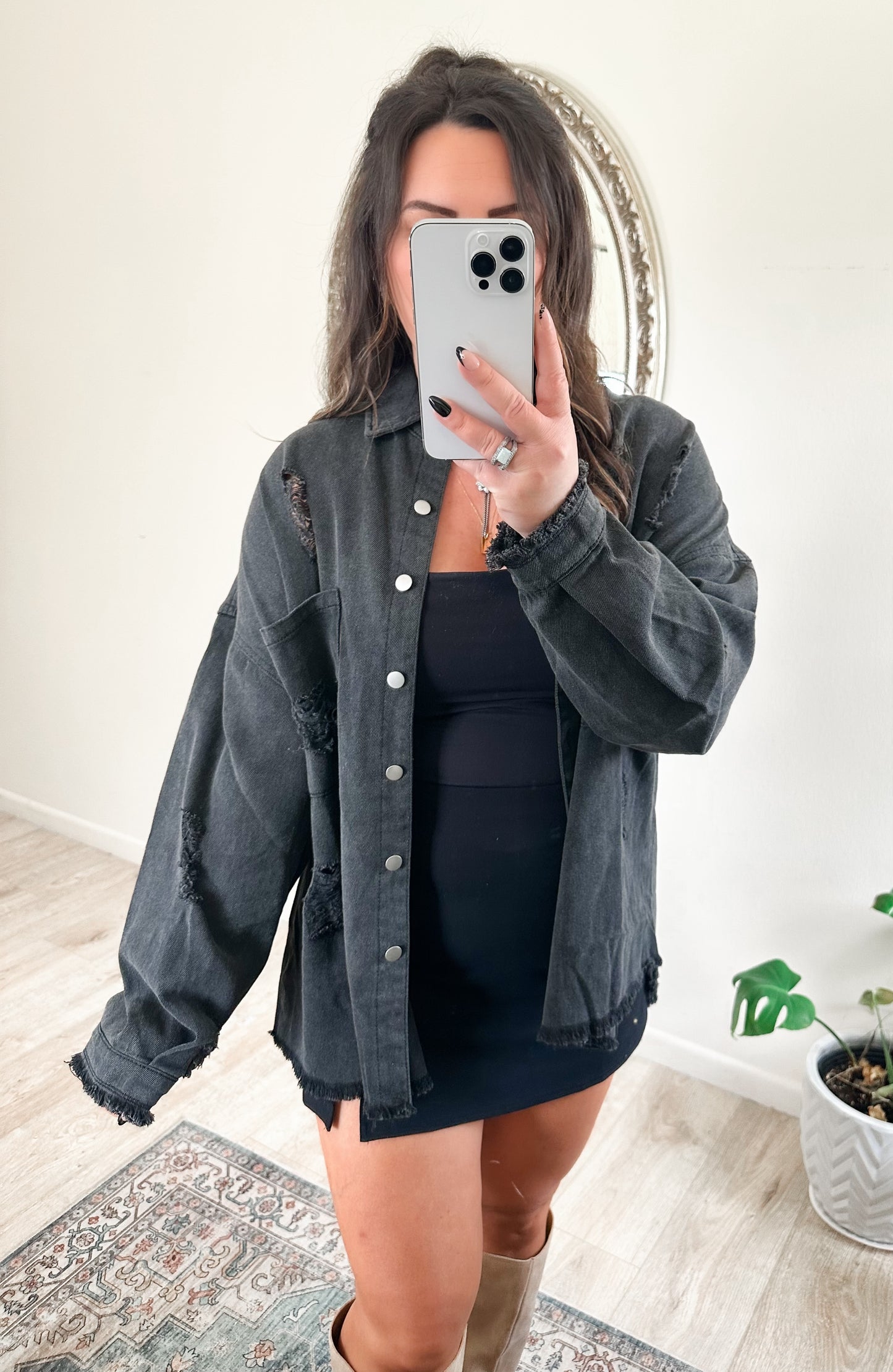 Everyday Denim Jacket in Black Wash