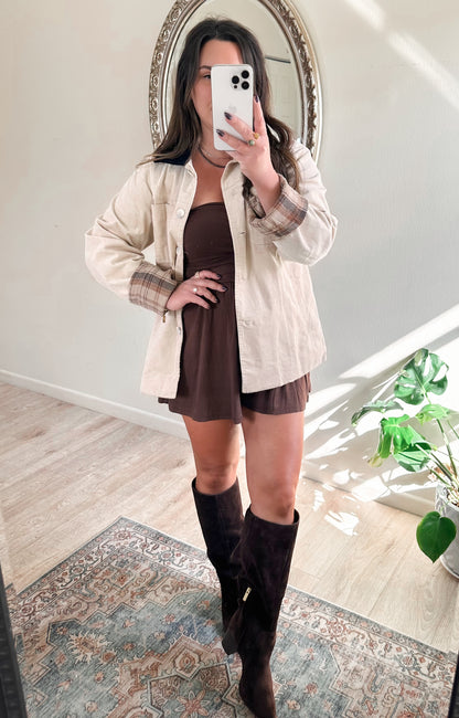 Rustic Charm Barn Coat in Ivory