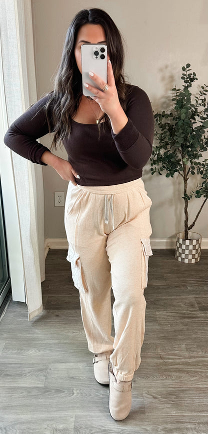Cozy Girl Cargo Joggers