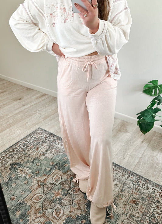 The Boyfriend Pants in Blush Pink