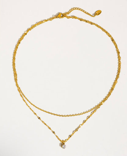 Cerise Double Chain Necklace