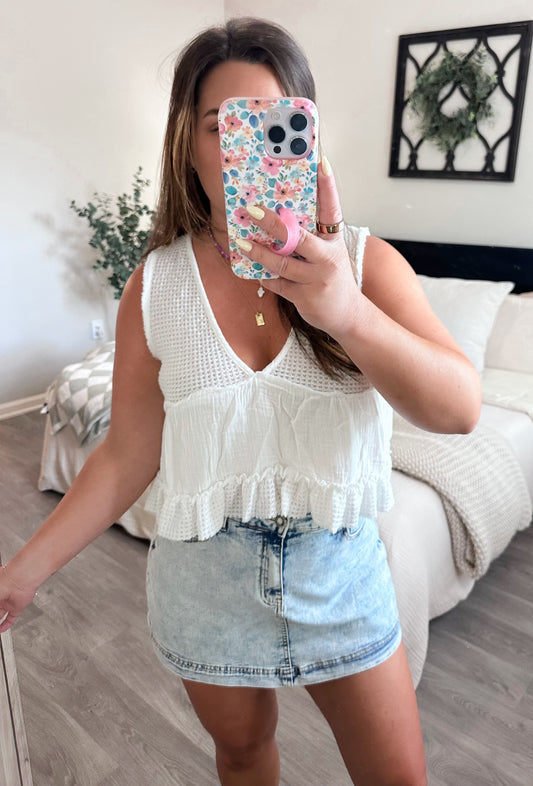 Morning Mist Top in White