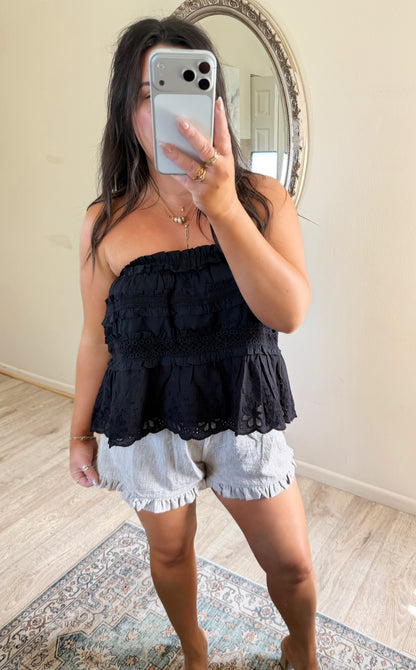 Wrapped in Ruffles Tube Top