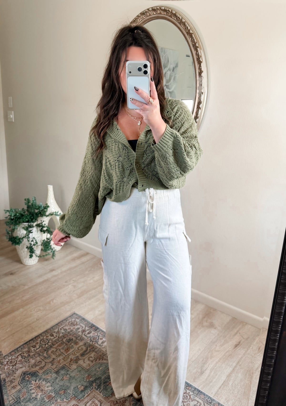The Heirloom Knit Cardigan in Green