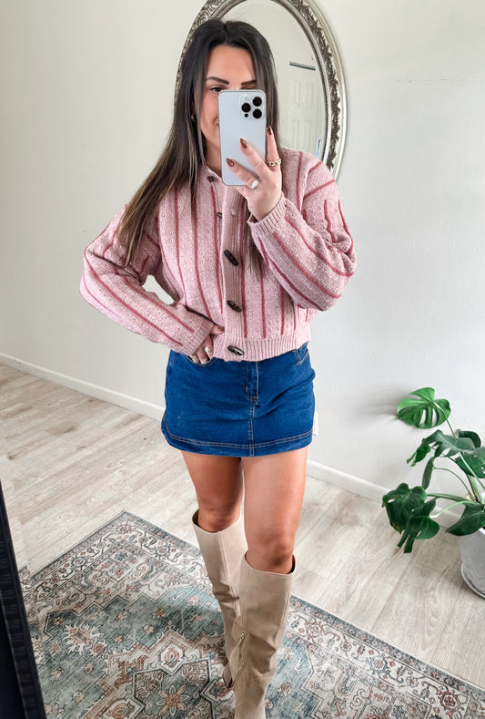 Raspberry Twist Cardigan
