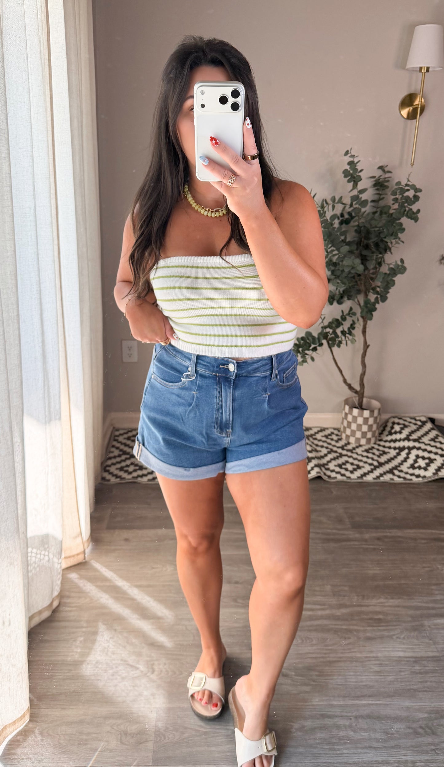 Summer Spritz Tube Top in Lime