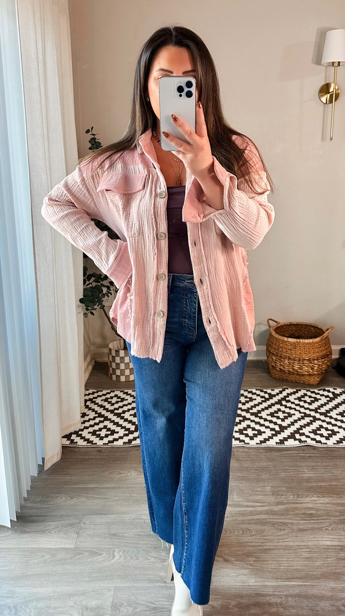 Sunday Blush Button Down