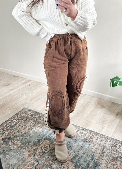 Espresso Studded Joggers