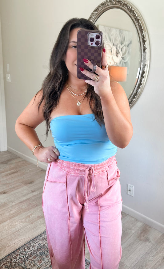 Timeless Tube Top in Powder Blue