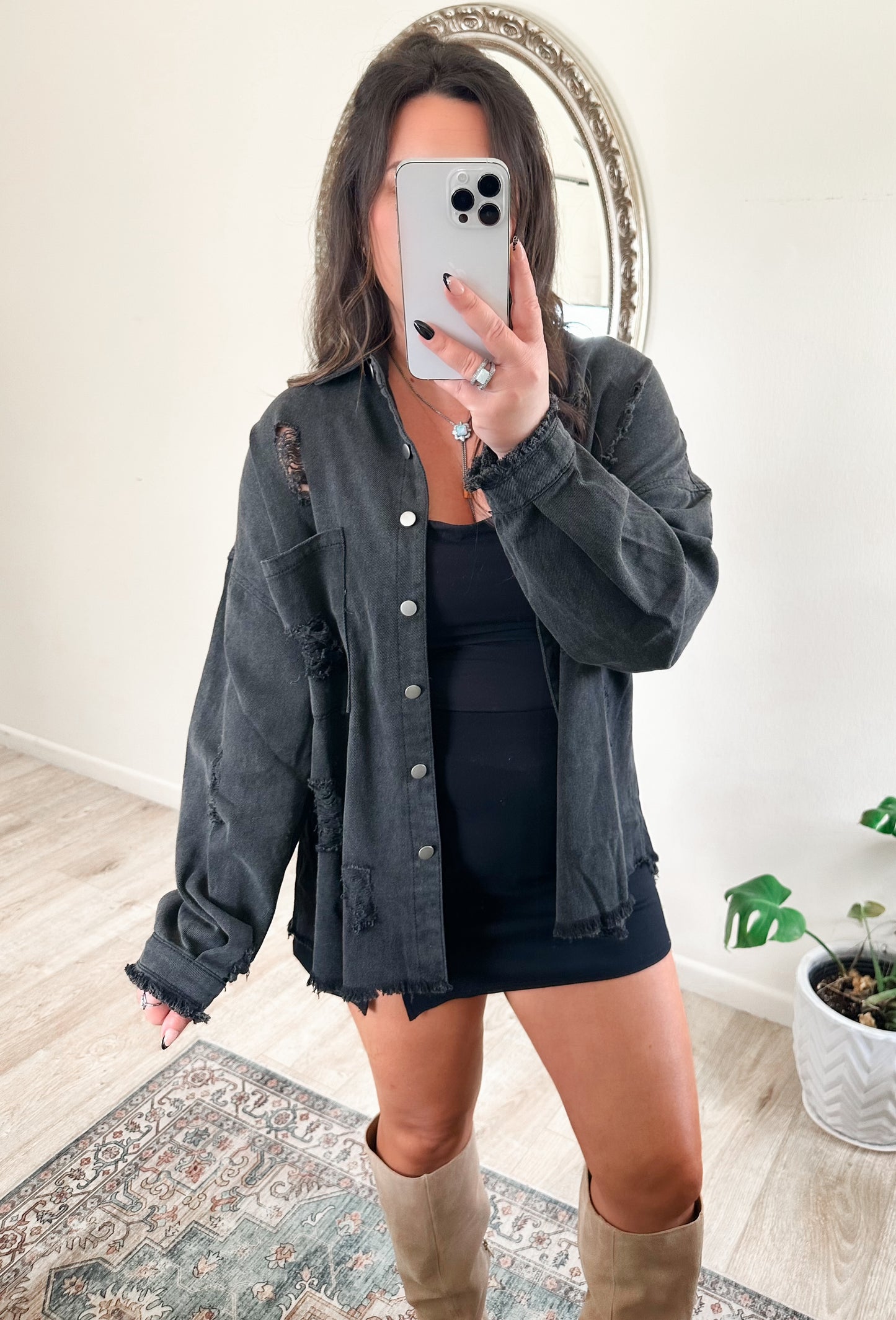 Everyday Denim Jacket in Black Wash