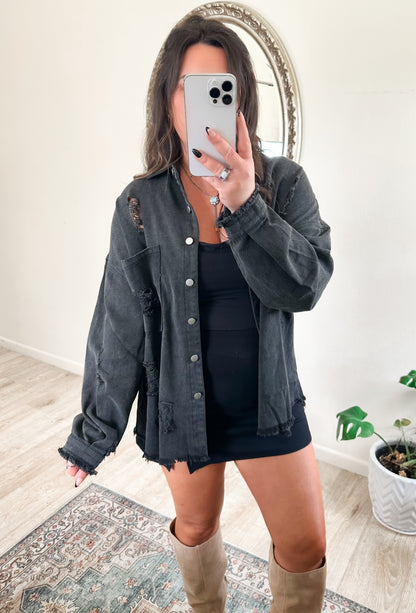 Everyday Denim Jacket in Black Wash