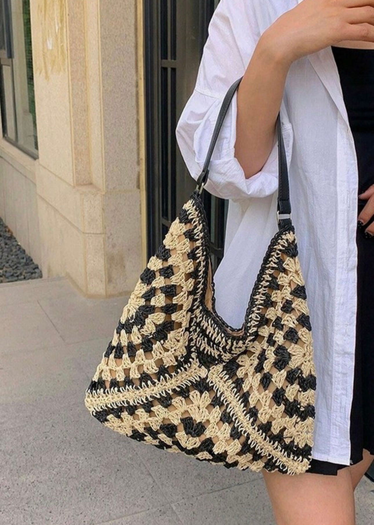 Coastal Woven Shoulder Bag