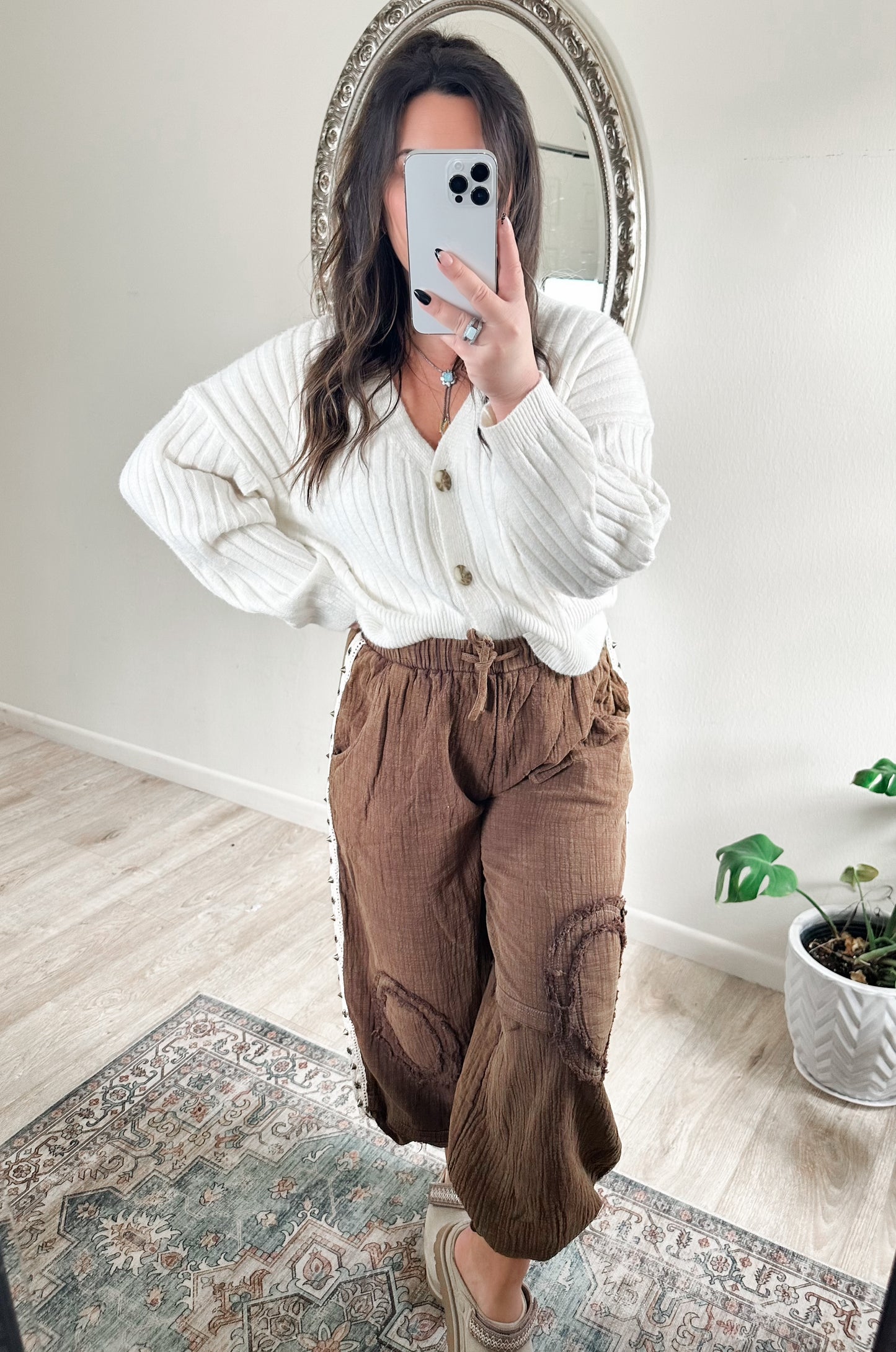 Espresso Studded Joggers