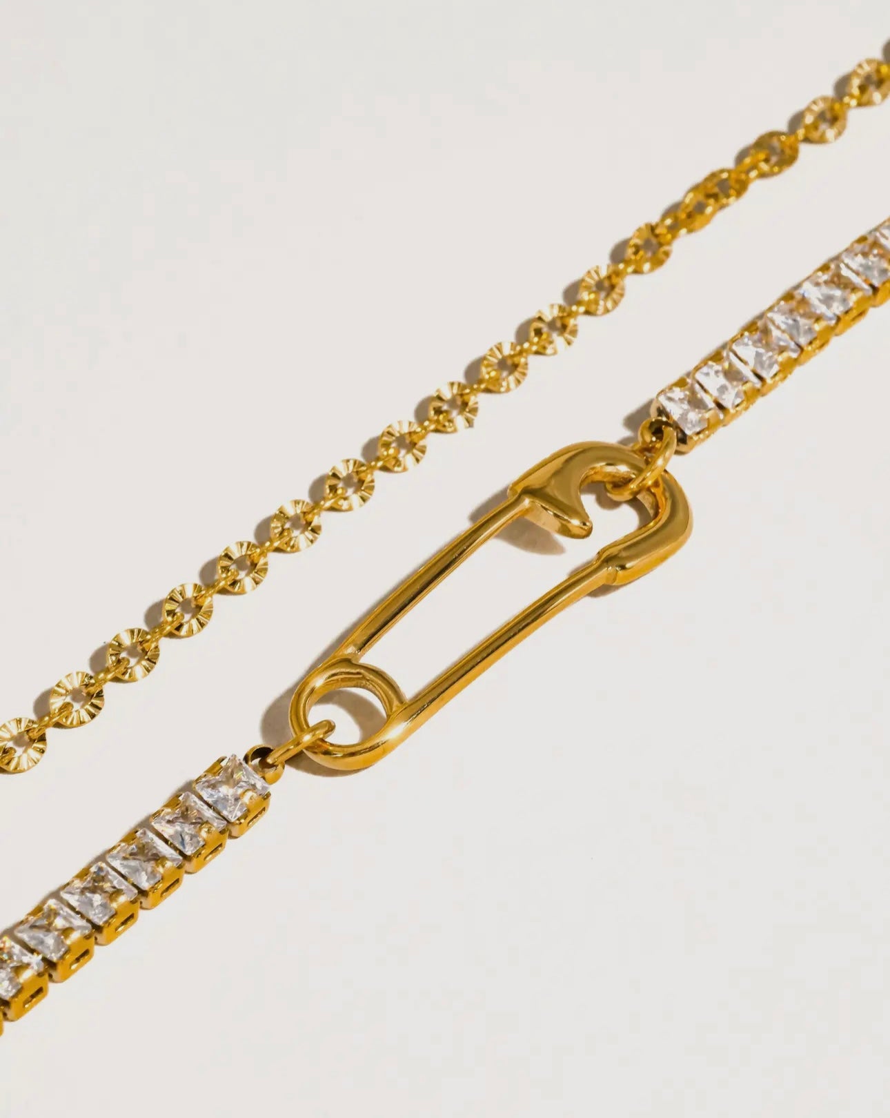 Double Safety Pin Bracelet