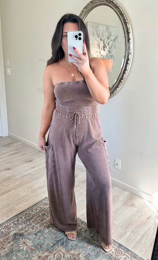 24/7 Jumpsuit in Mocha