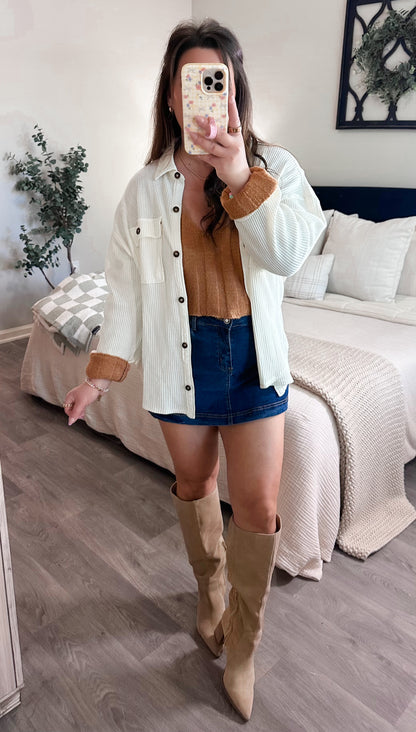 Lorelai Waffle Knit in Cream