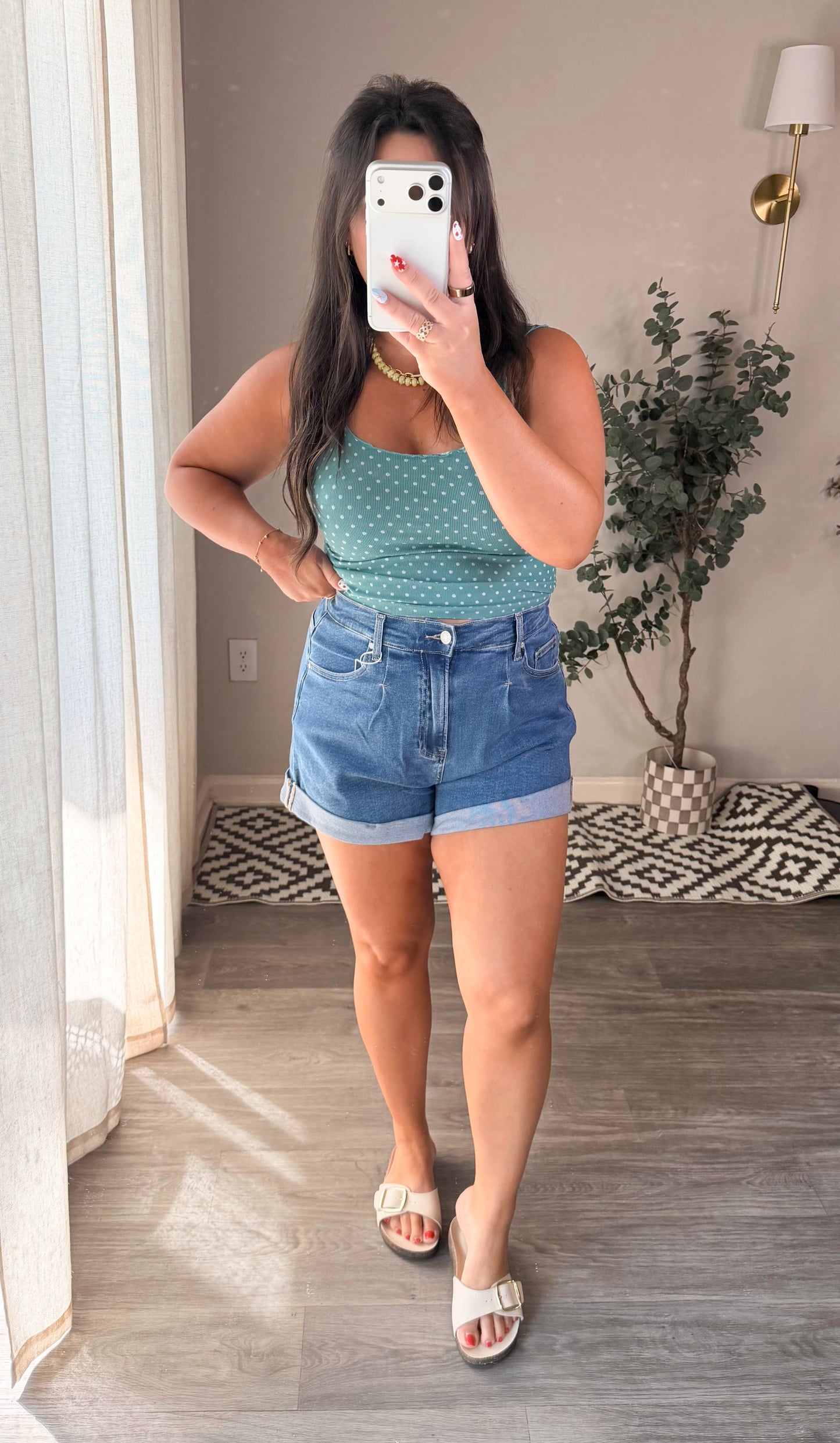 Signature Dottie Tank in Teal