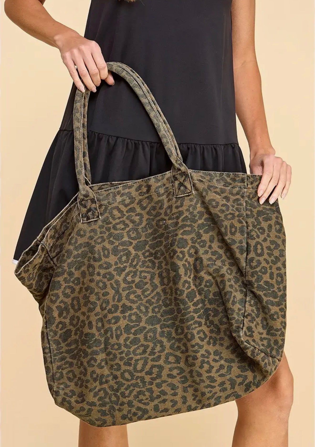 Cheetah Print Oversized Tote Bag