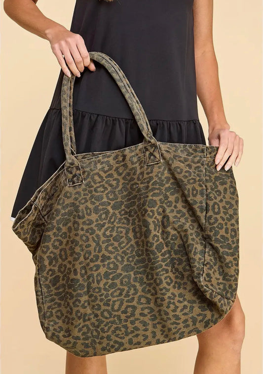 Cheetah Print Oversized Tote Bag