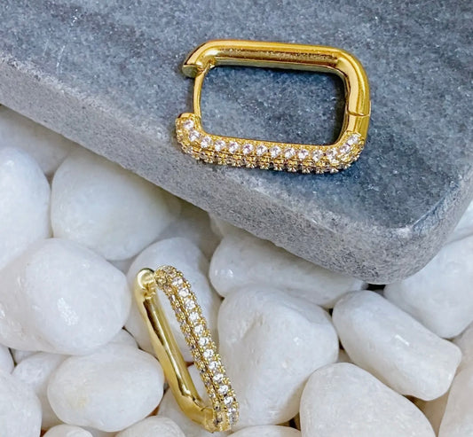 Linked Luxe Huggie Hoops