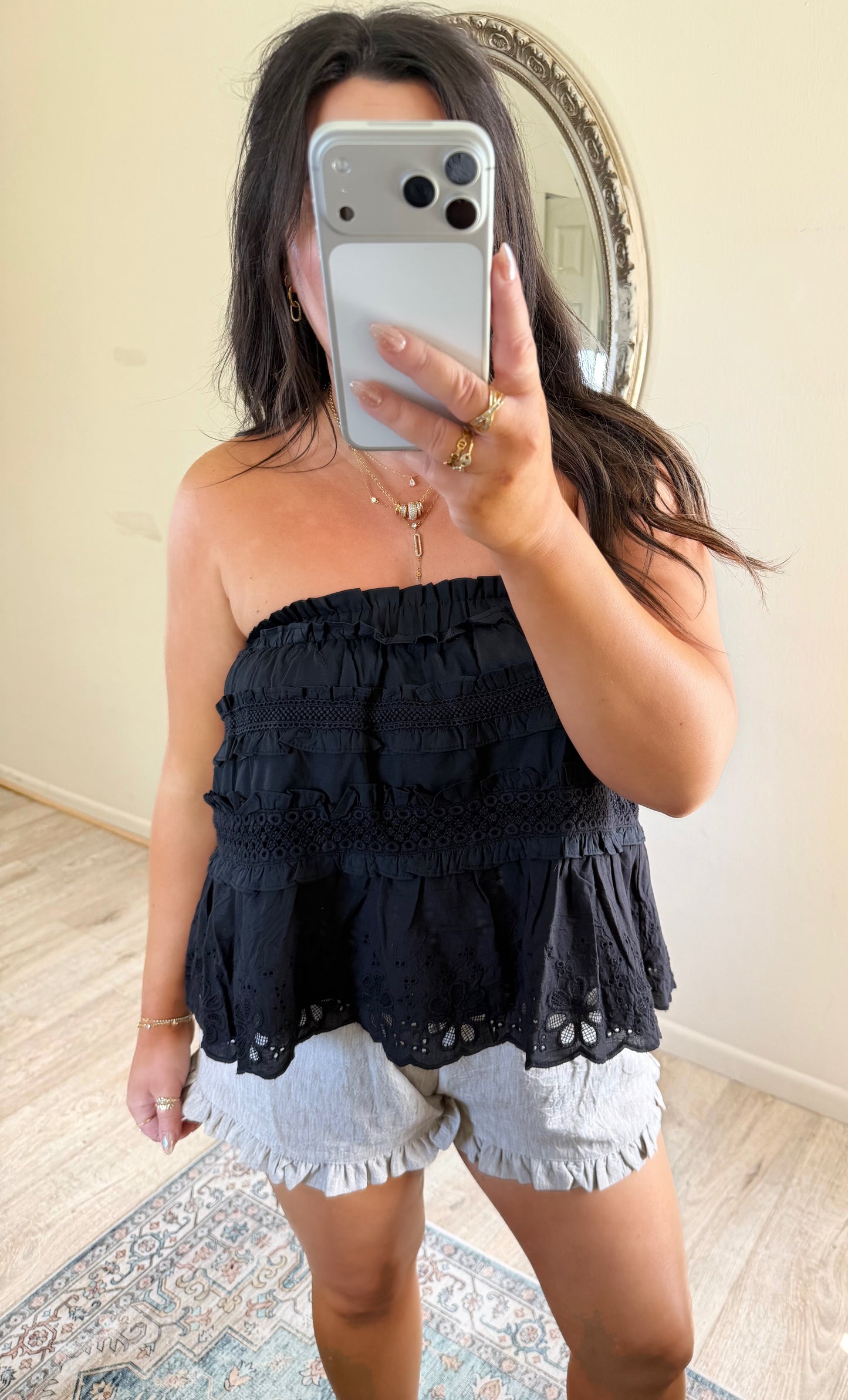 Wrapped in Ruffles Tube Top