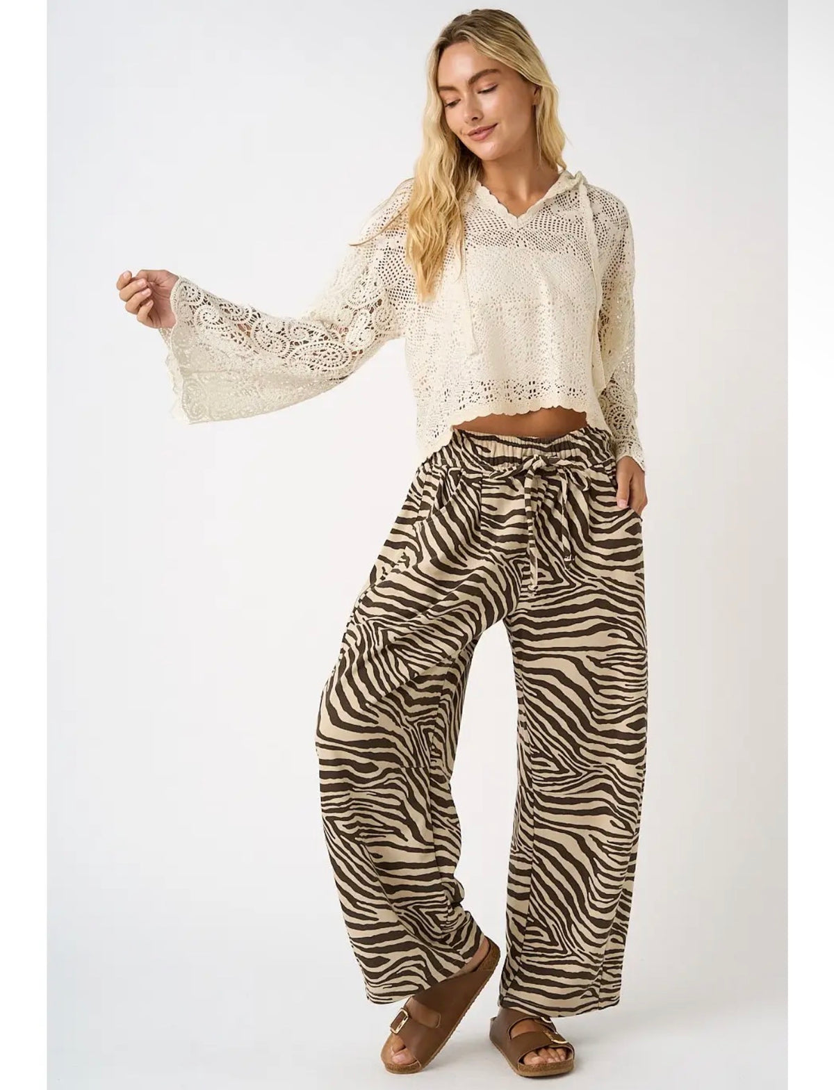 Modern Muse Barrels 2.0 - Zebra Brown Print