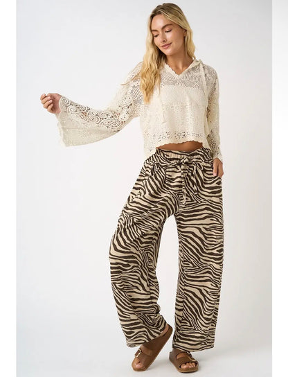 Modern Muse Barrels 2.0 - Zebra Brown Print