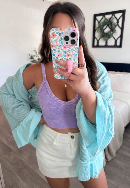 Seamless Ribbed V-Neck Bralette