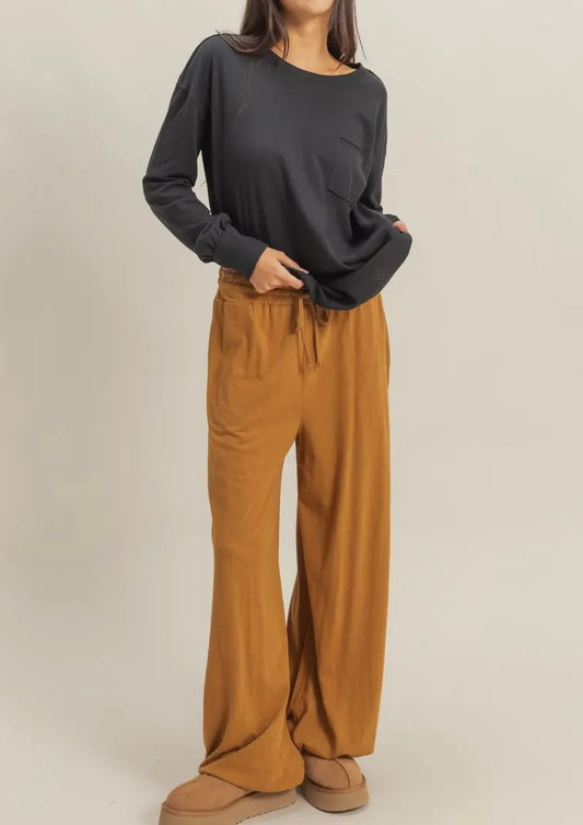 The Boyfriend Pants in Chestnut Brown