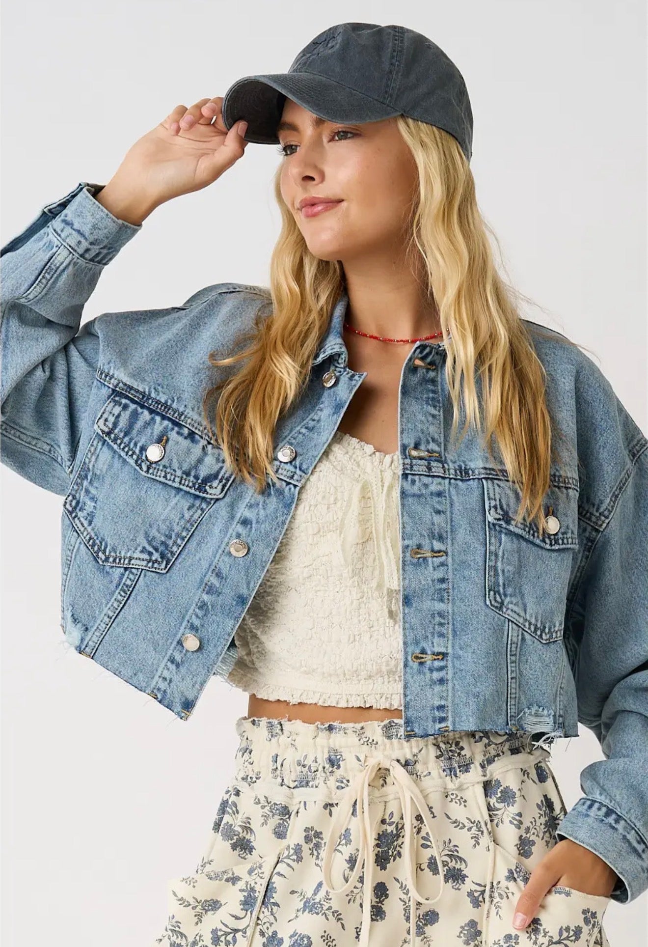 All Seasons Cropped Denim Jacket