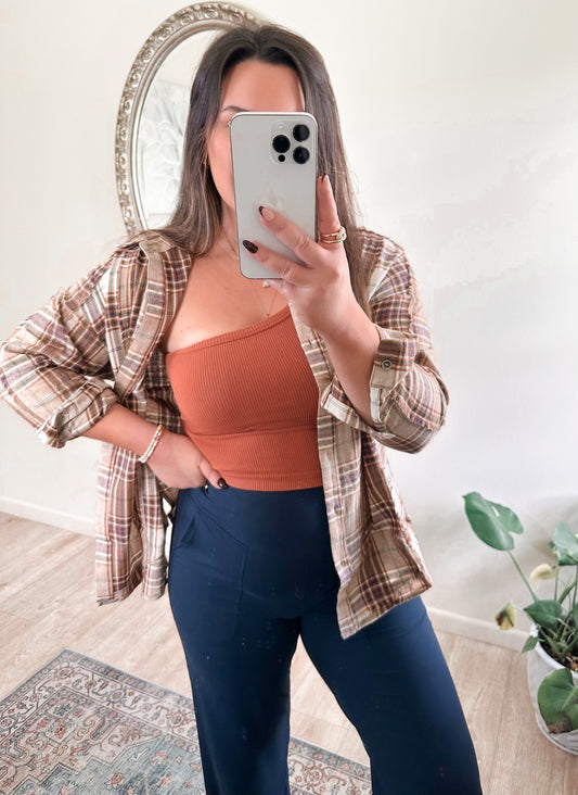 Solo Strap Tank in Terracotta