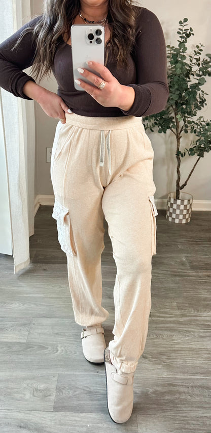 Cozy Girl Cargo Joggers