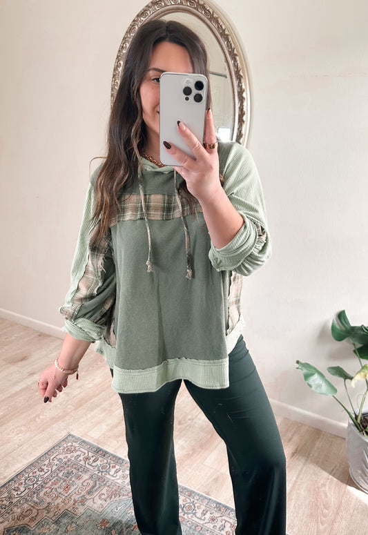 Plaid & Pine Pullover