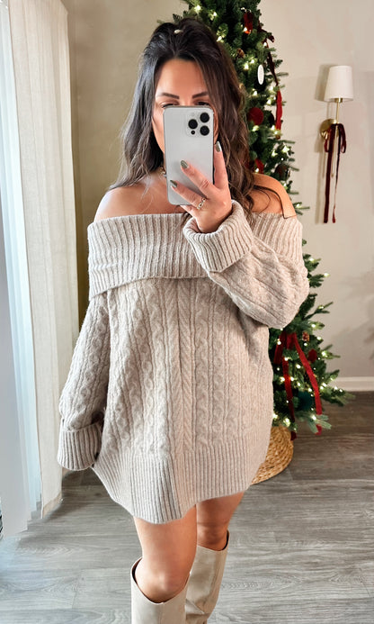 Cable Cottage Sweater Dress