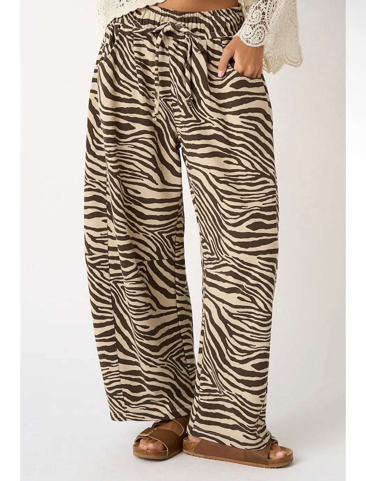 Modern Muse Barrels 2.0 - Zebra Brown Print