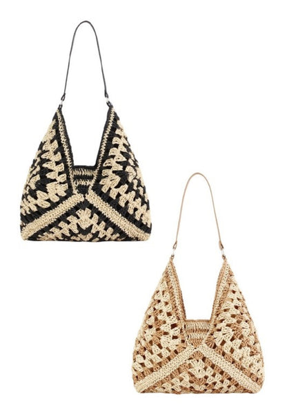 Coastal Woven Shoulder Bag