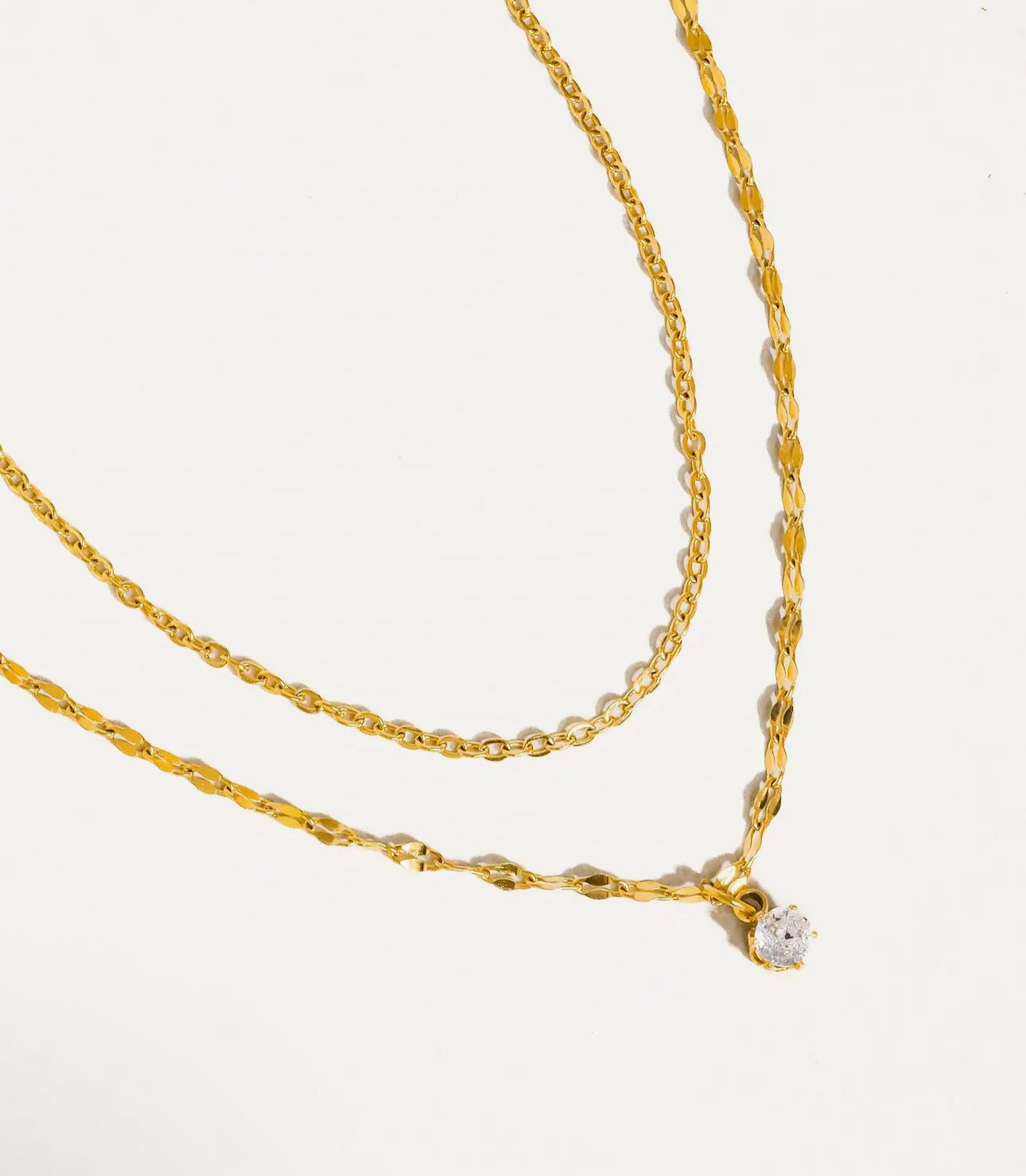 Cerise Double Chain Necklace