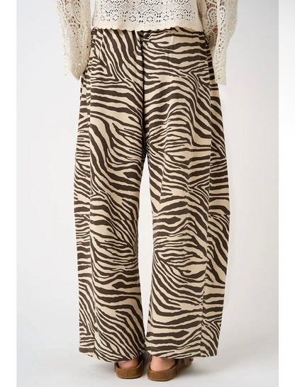 Modern Muse Barrels 2.0 - Zebra Brown Print